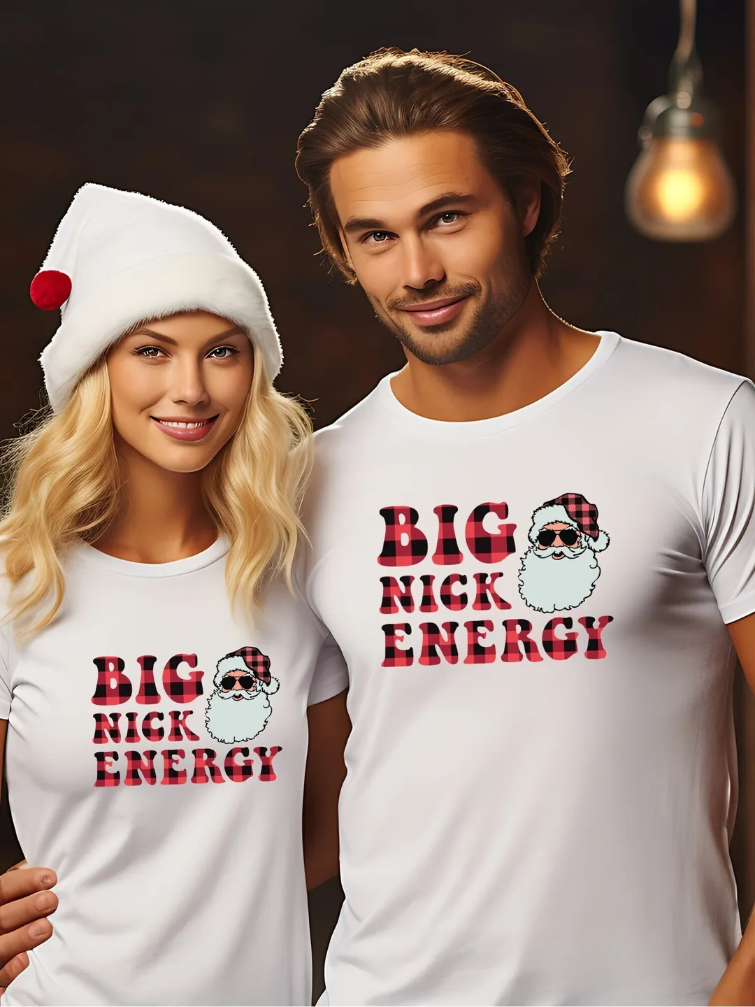 Big Nick Energy Christmas Shirt: Funny Santa Holiday Tee