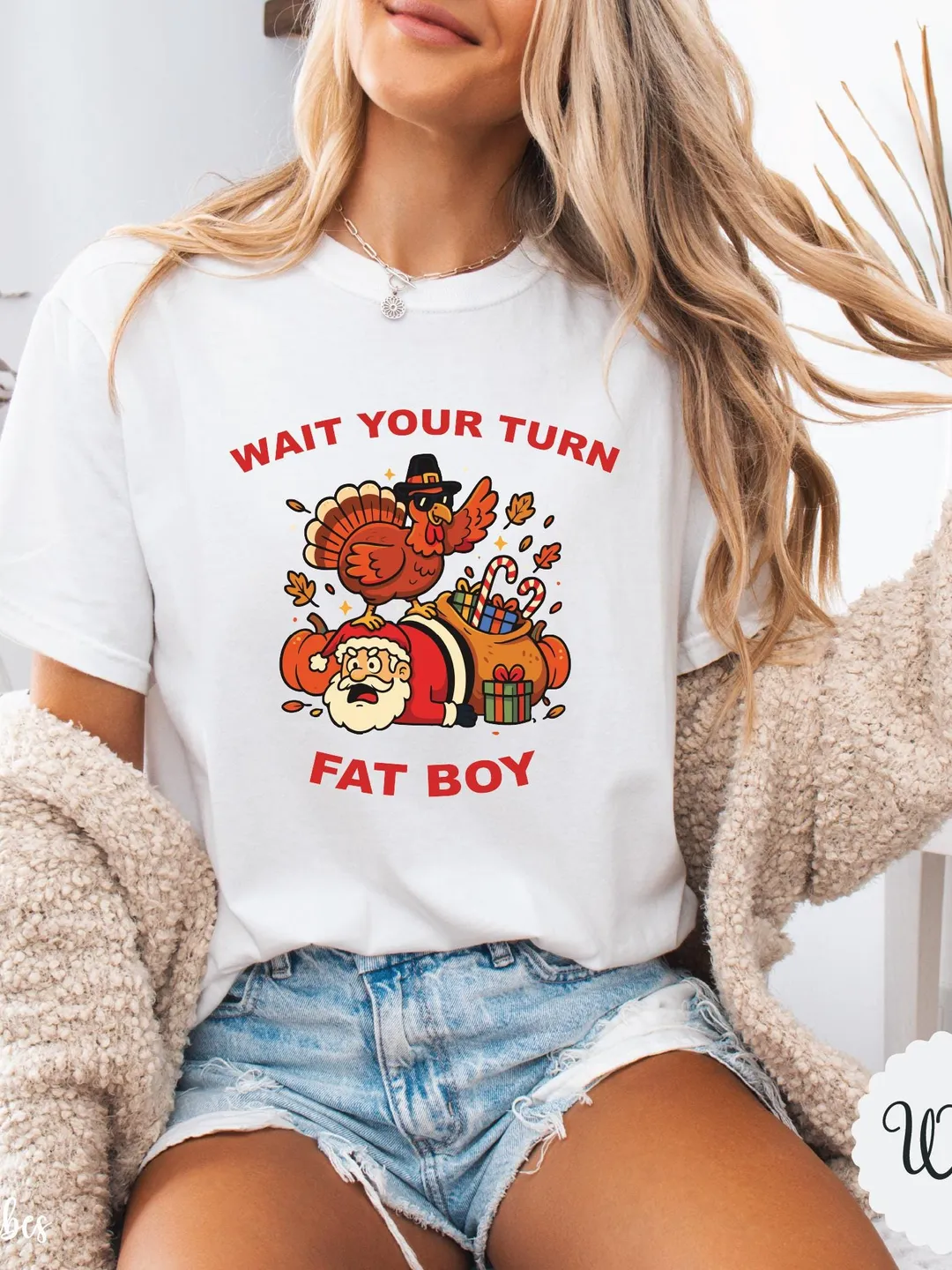 Funny Thanksgiving Santa Turkey Comfort Colors T-Shirt