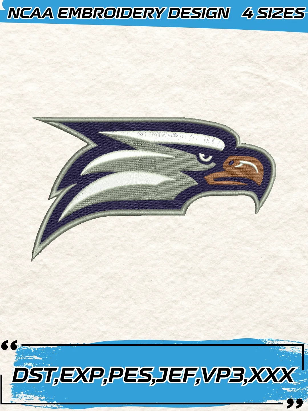 Georgia Southern Eagles Logos Embroidery Design,NCAA Logo Embroidery Design,Machine Embroidery Design File,4 Sizes, Digital Download