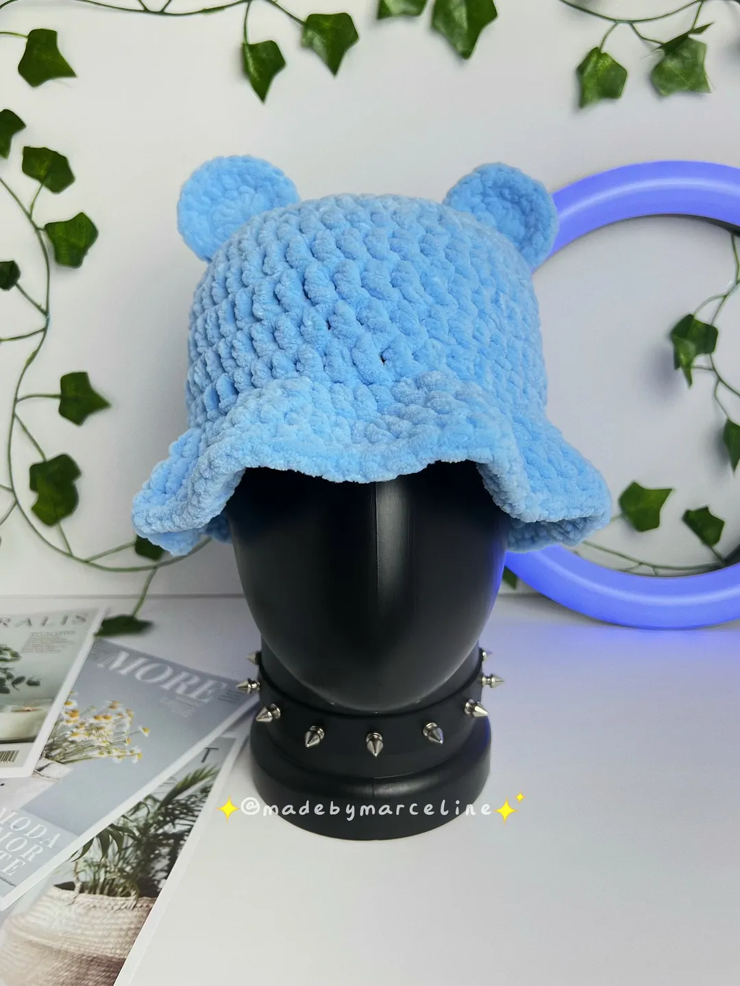 Crochet Cute Bear Bucket Hat