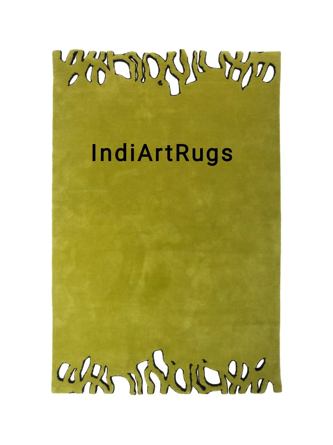 Handmade Tufted Colorful Abstract Fiber Art Tapestry Wool Area Rug