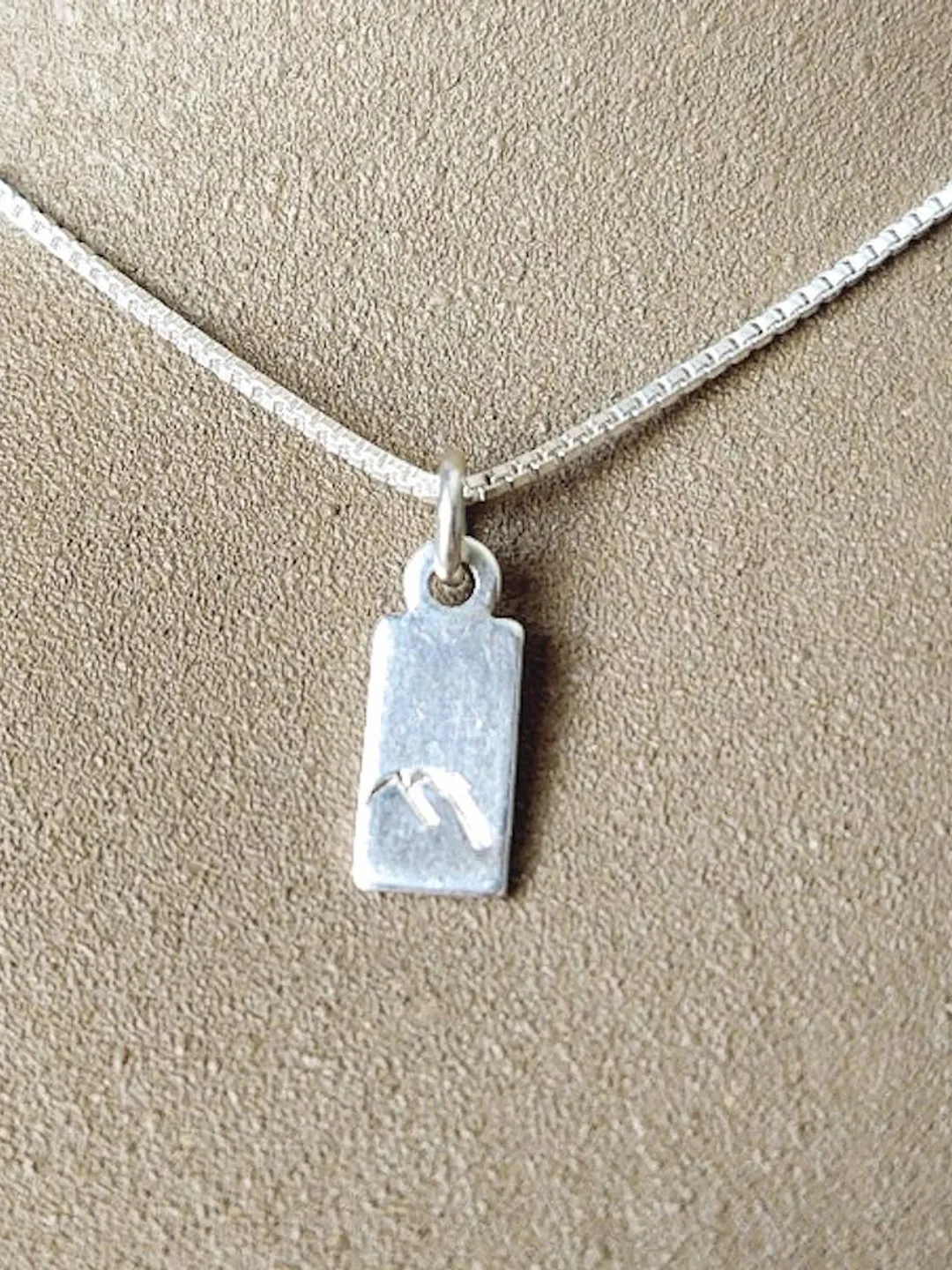 Mountain Necklace, Dainty Everyday Gold or Sterling Silver Minimalist Charm Pendant Handmade Cute Fun Silver Jewelry Gift, Chain Included