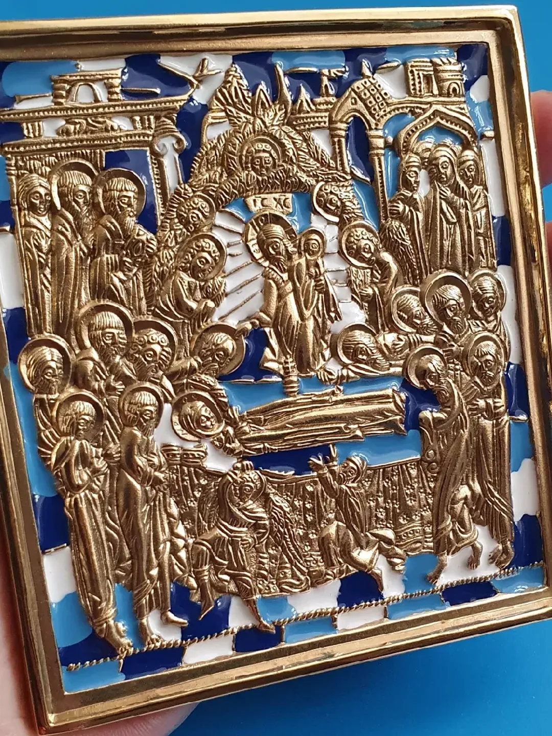The Dormition of the Theotokos brass icon | Orthodox gift | copy of an ancient icon 19 c.