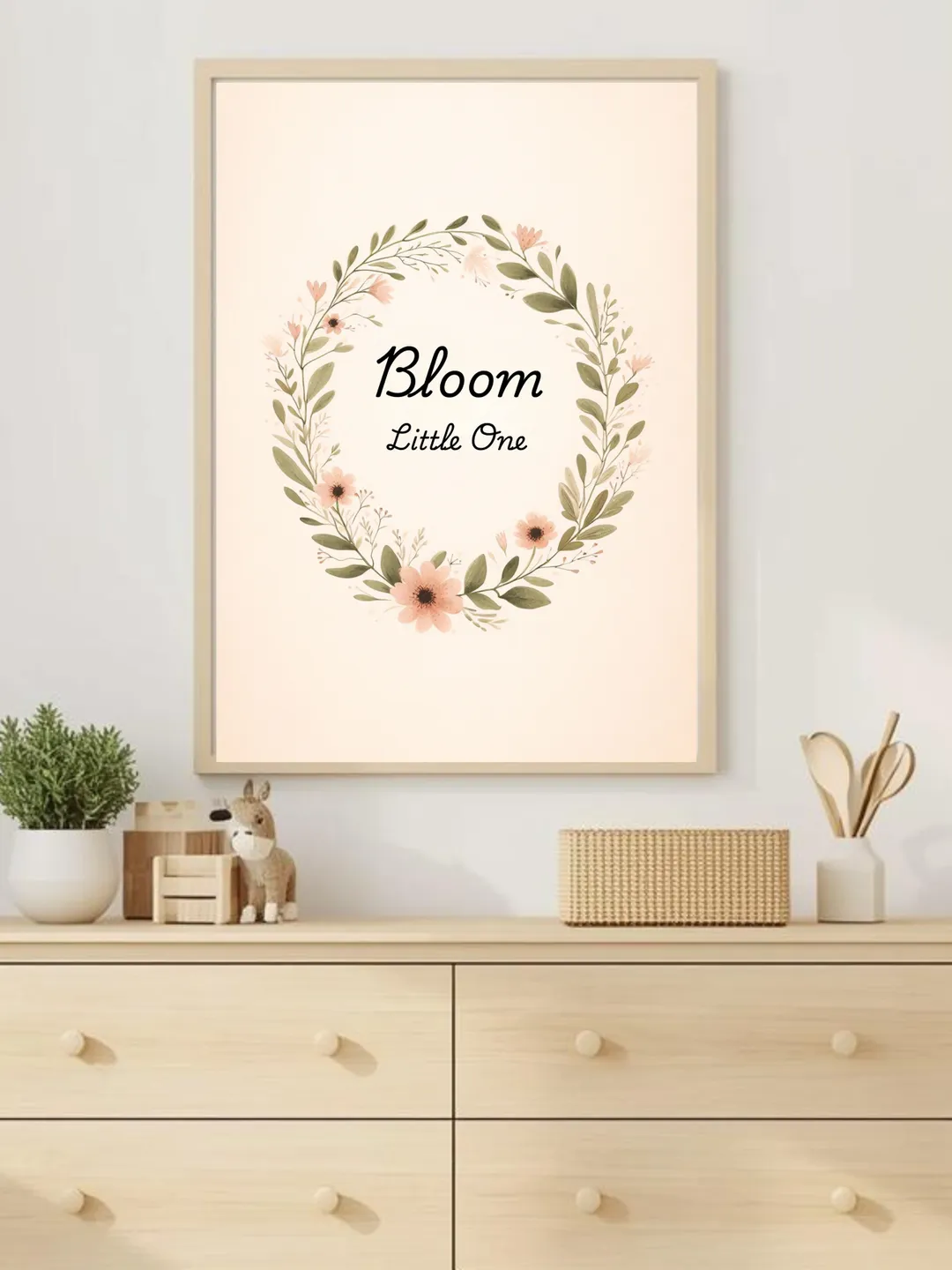 Cottagecore nursery wall art set, baby girl nursery decor ,wildflower ...