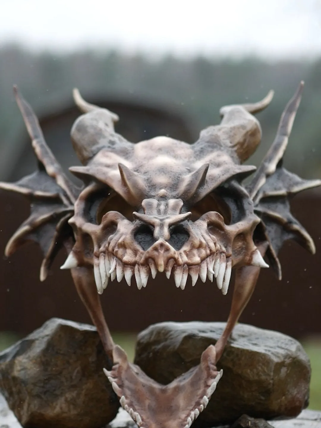 Dragon skull Mask, Dragon Mask, pagan headdress, ritual mask, fantasy dragon, dragon costume, shamanic mask, pagan mask