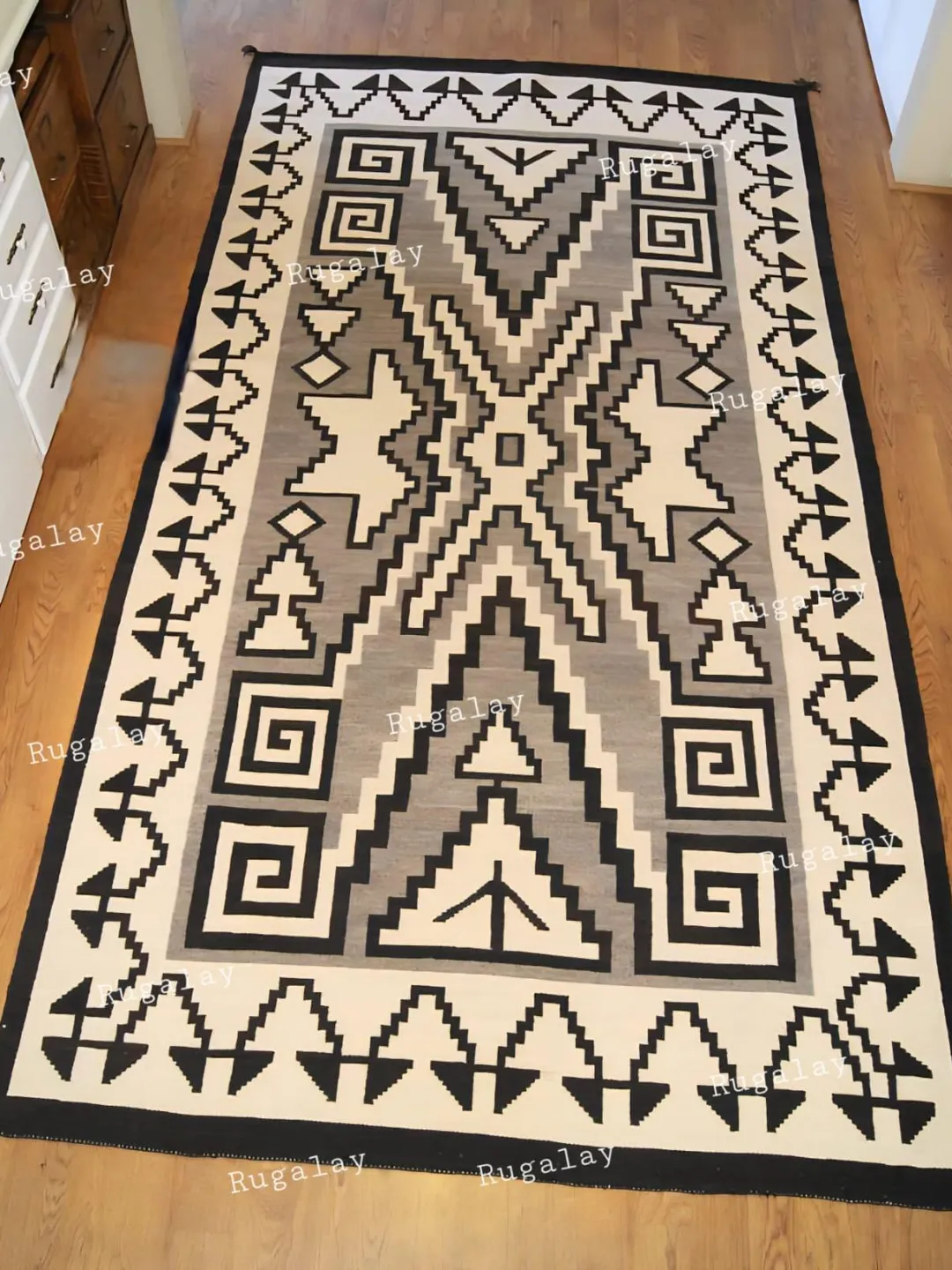 Navajo Kilim Hand Woven Southwestern Native American Tribal Style Rug ...