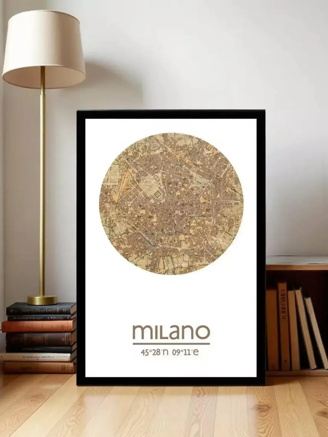 Milan City Map Art Print: Modern Home Decor
