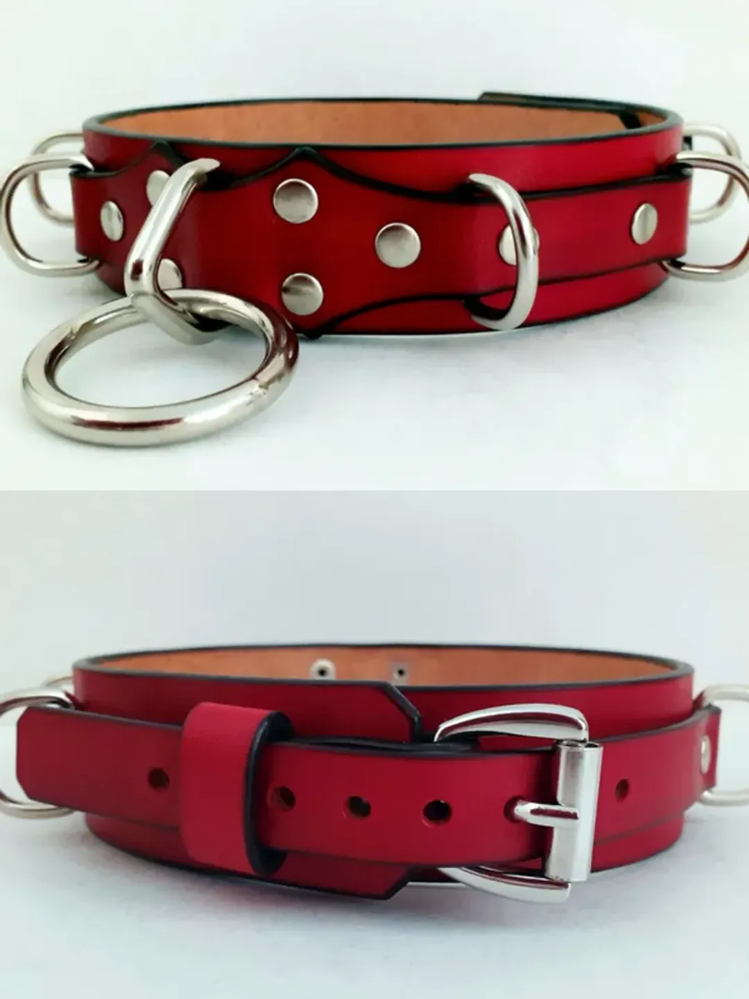 Leather bdsm collar for women Custom submissive collar choker plus size