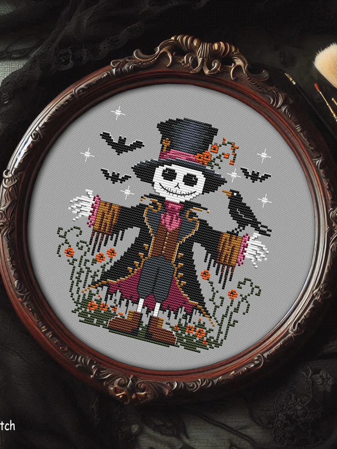 Stories of the Mornwood and Huggy Mr. Ghastly cross stitch pattern