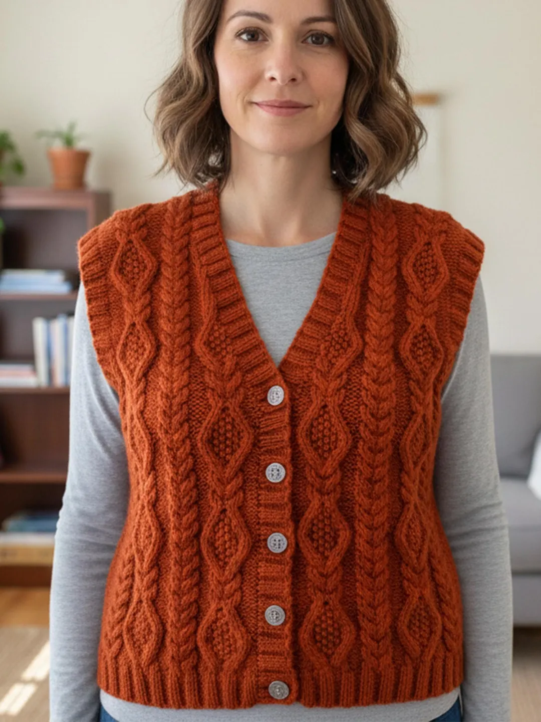 String Vest Pattern Cabled Knit Vest Pattern | Easy Beginner PDF