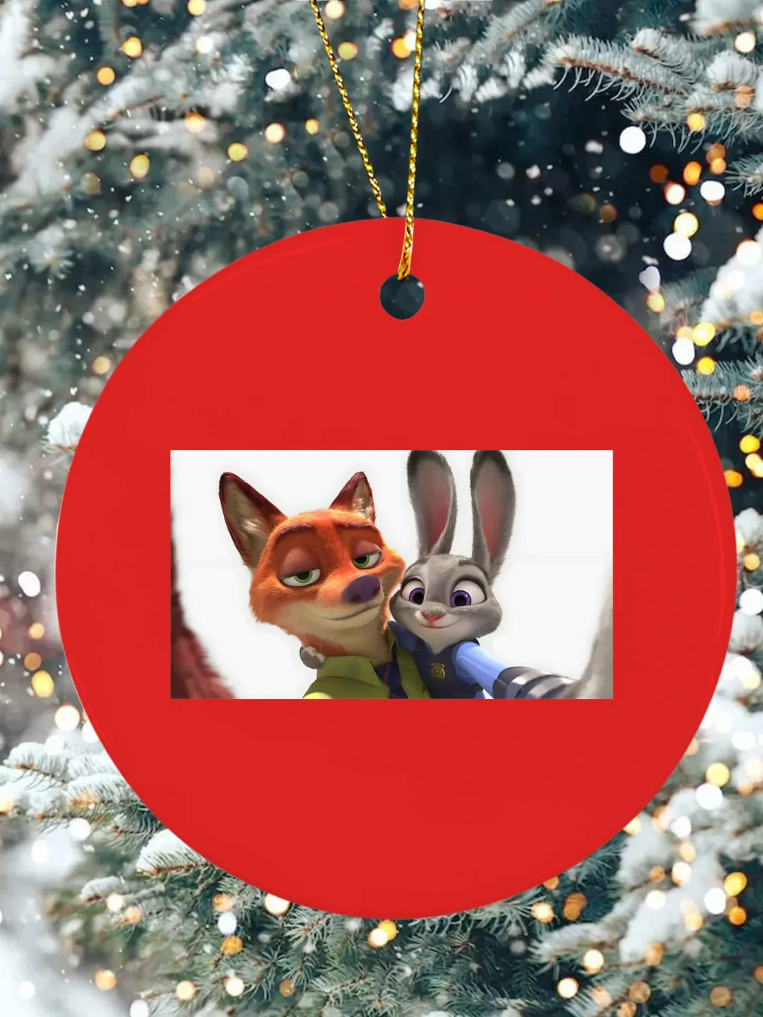 Zootopia Christmas Ceramic Ornament