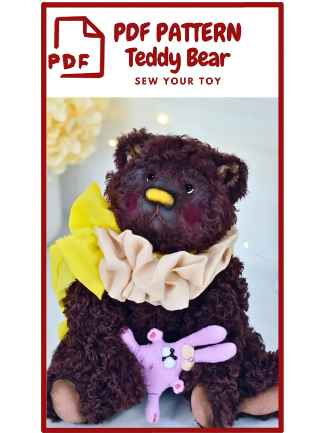 TEDDY BEAR Pattern - Figure stuffed animal, Pattern PDF-Teddy bear, Teddy bear , Animal Pattern, Bear Pattern, Teddy Bea