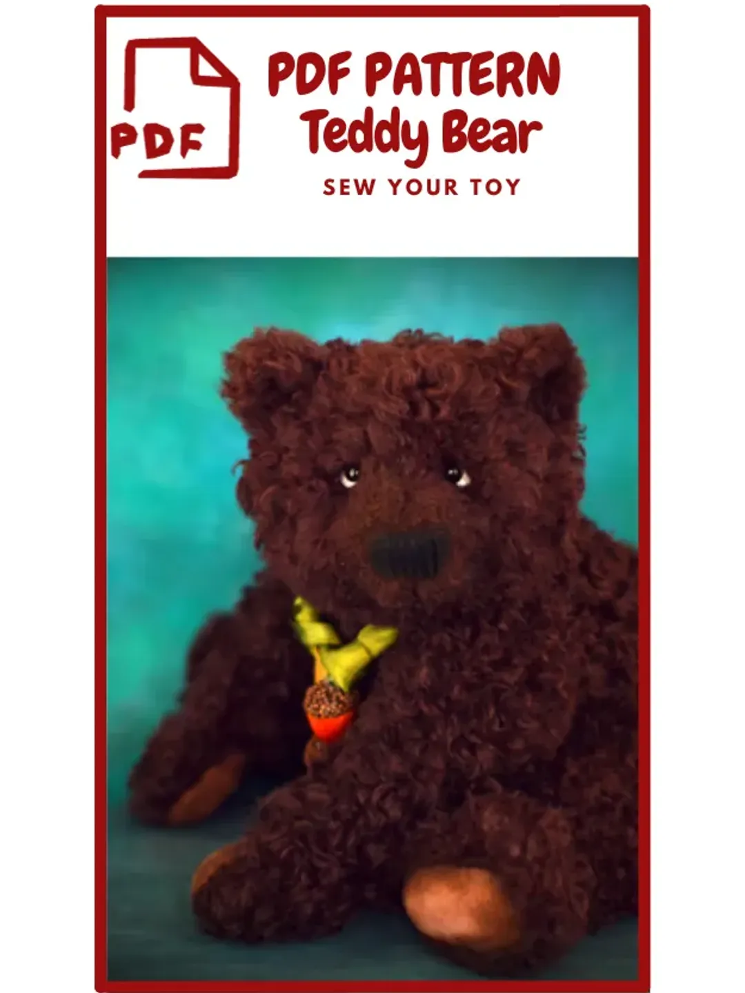 TEDDY BEAR Pattern - Figure stuffed animal, Pattern PDF-Teddy bear, Teddy bear , Animal Pattern, Bear Pattern