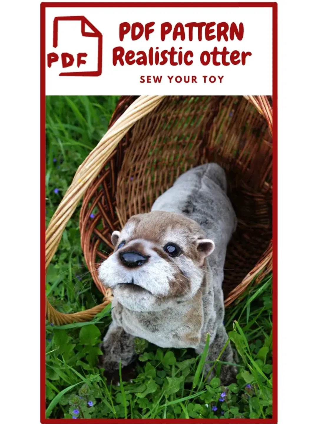 PATTERN Otter DIGITAL /Posing toy /Toy Otter SEWING/ PDF Pattern