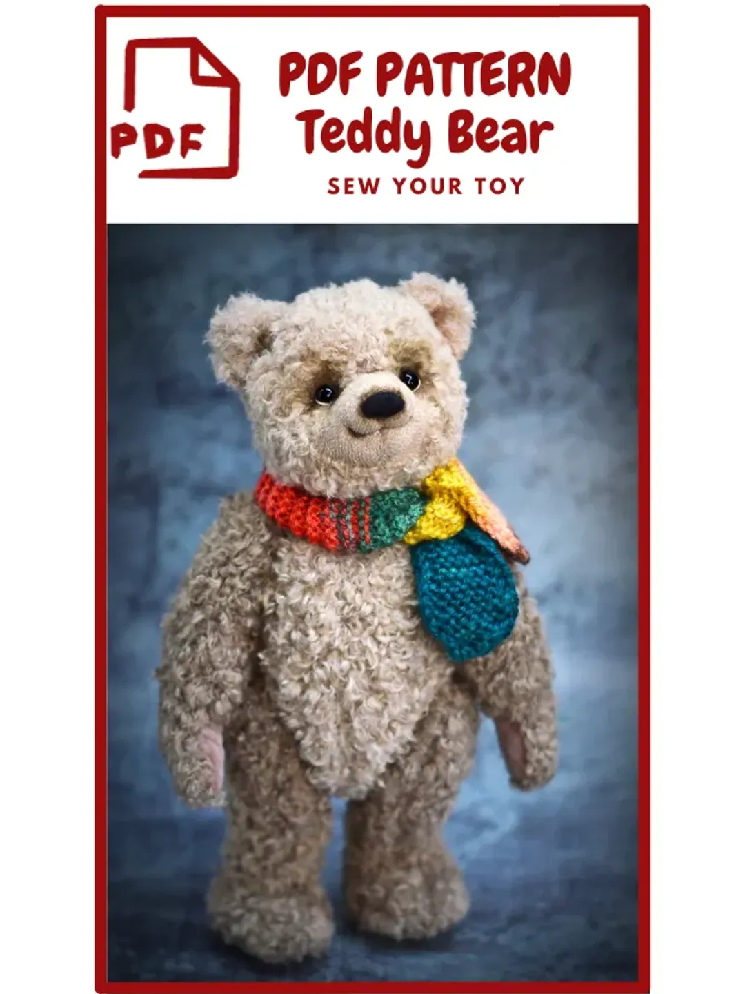 Classic Vintage Teddy Bear Pattern |For Sewing Teddy Bear |Sewing Pattern |PDF Pattern Plush Teddy Bear| Teddy Bear Soft