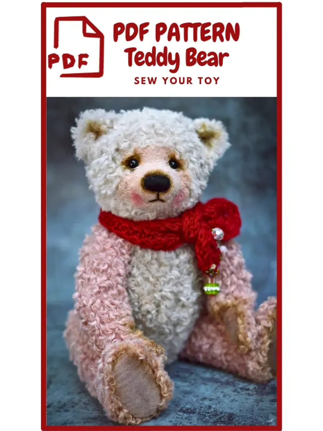 Classic Vintage Teddy Bear Pattern |For Sewing Teddy Bear |Sewing Pattern |PDF Pattern Plush Teddy Bear| Teddy Bear Soft