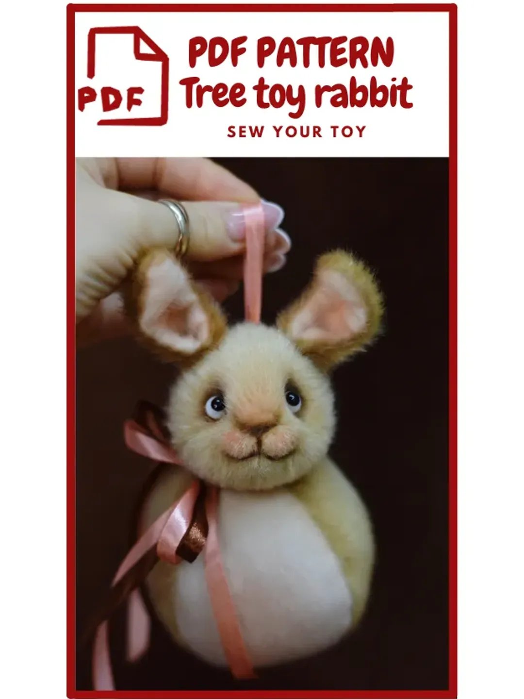 Toy Rabbit Pattern Templates Rabbit pattern sewing / Bunny rabbit stuffed animal doll sewing pattern ...