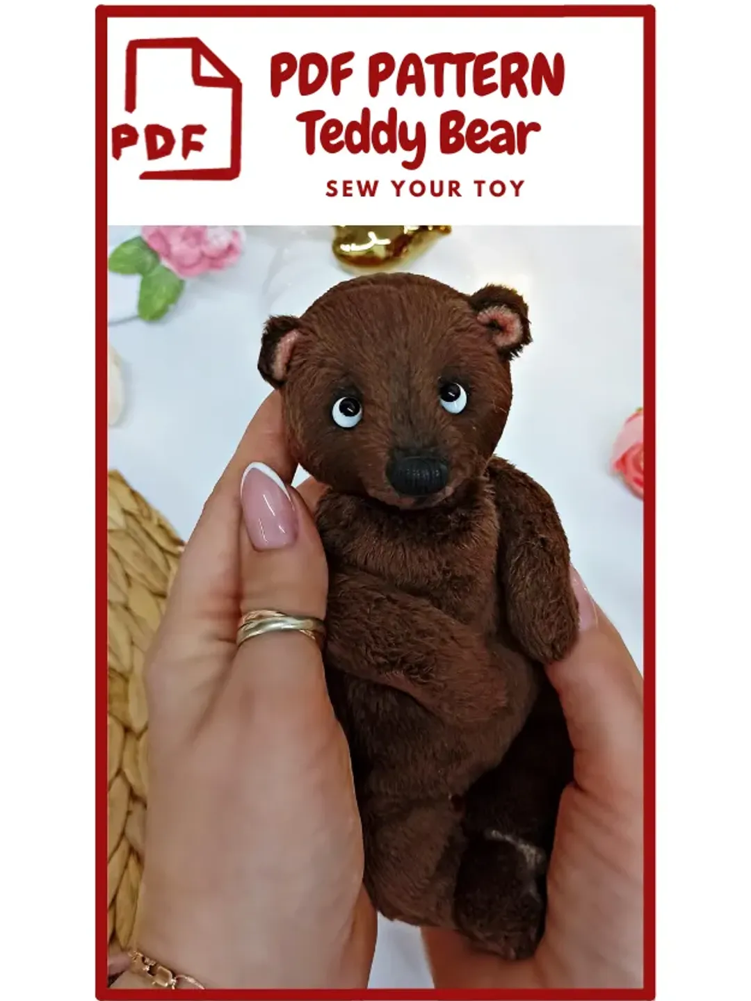 Bear Sewing Pattern, Bear Pattern Toy, Plush Bear Pattern, Sewing pattern, Digital PDF pattern, Bear Sewing Pattern