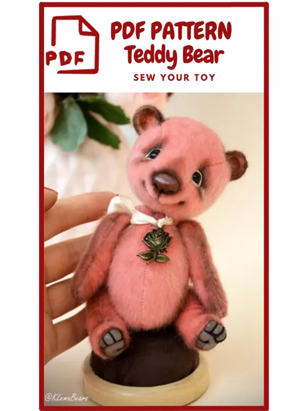 TEDDY BEAR Pattern - Figure stuffed animal, Pattern PDF-Teddy bear, Teddy bear , Animal Pattern, Bear Pattern,