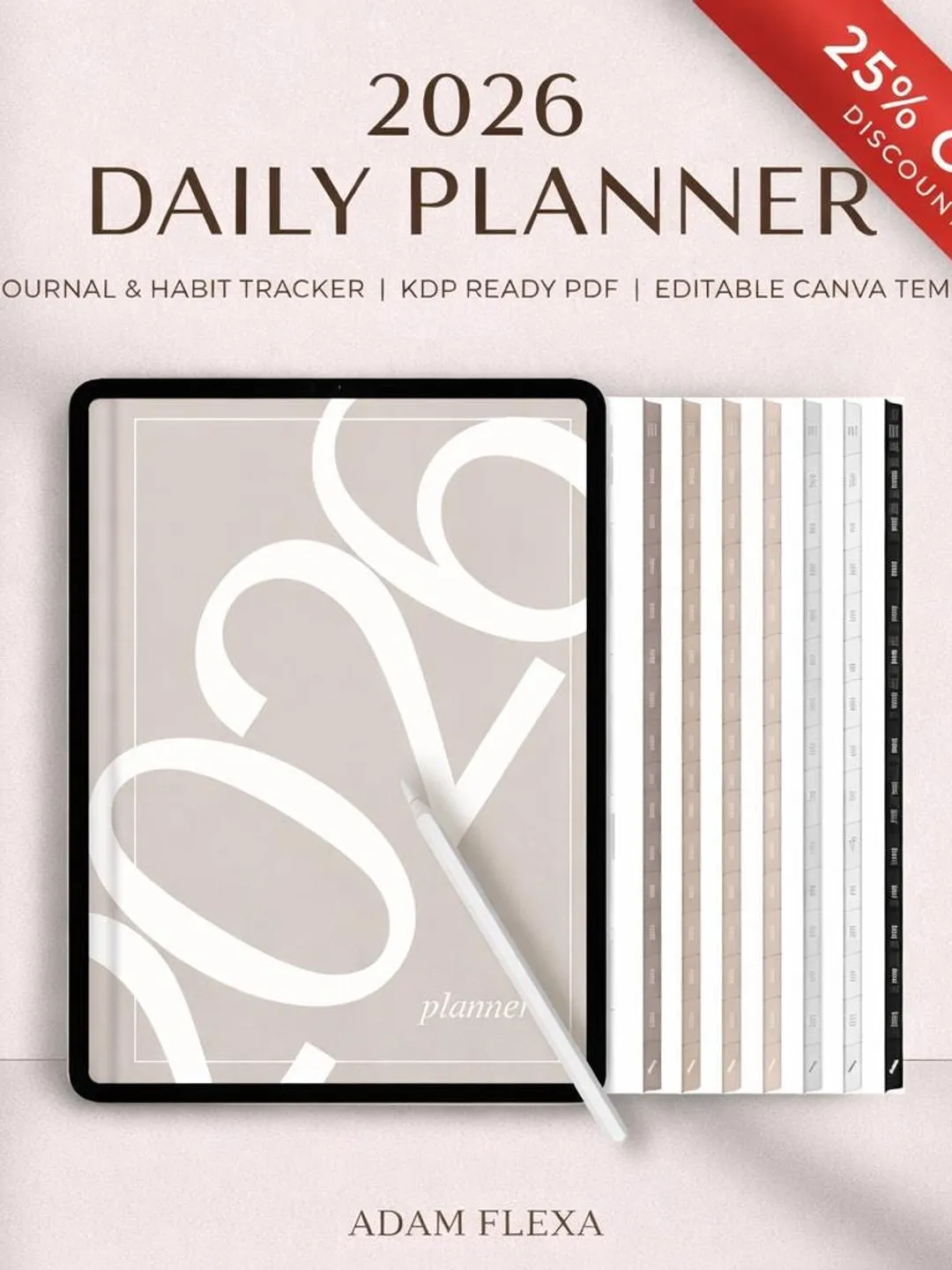 2026 Daily Planner | Weekly & Monthly Planner with Habit Tracker | KDP ...