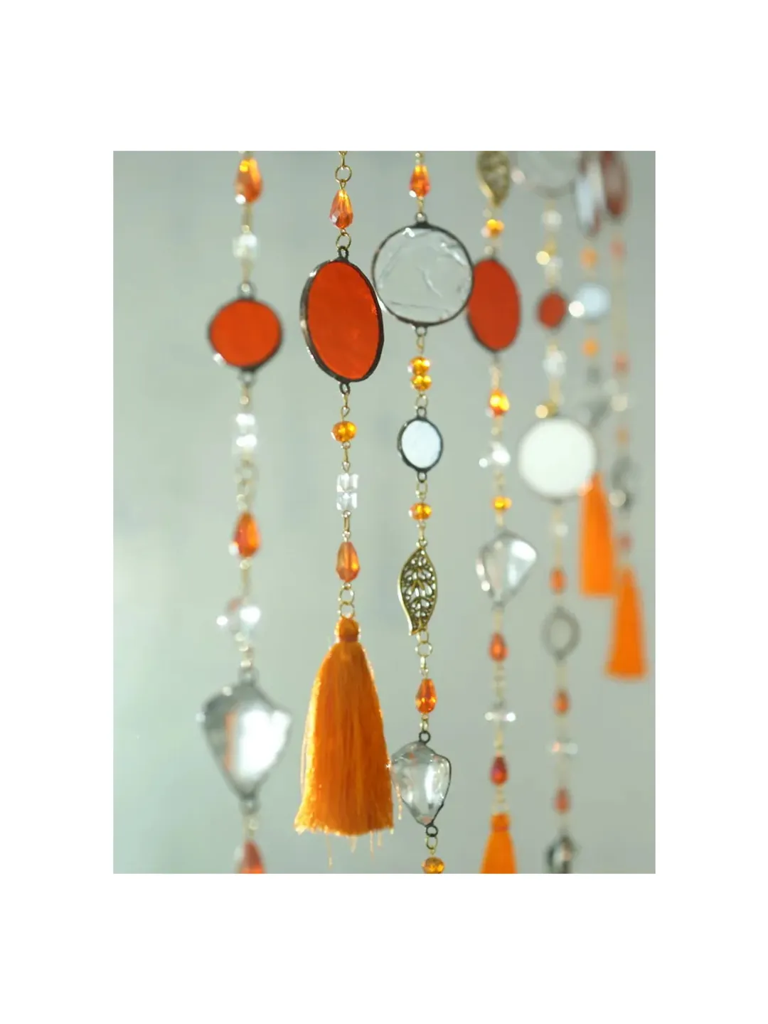 Stained Glass: Garlands. Tiffany Technique, Sparkling Stained Glass Garlands,Tiffany Art Glass Hanging Decorations, 
Handmade Crystal & Stained Glass Chains,Fairytale Glass Garlands,Artisan Stained Glass Tassel Garland,Shimmering Tiffany-Style Home Decor