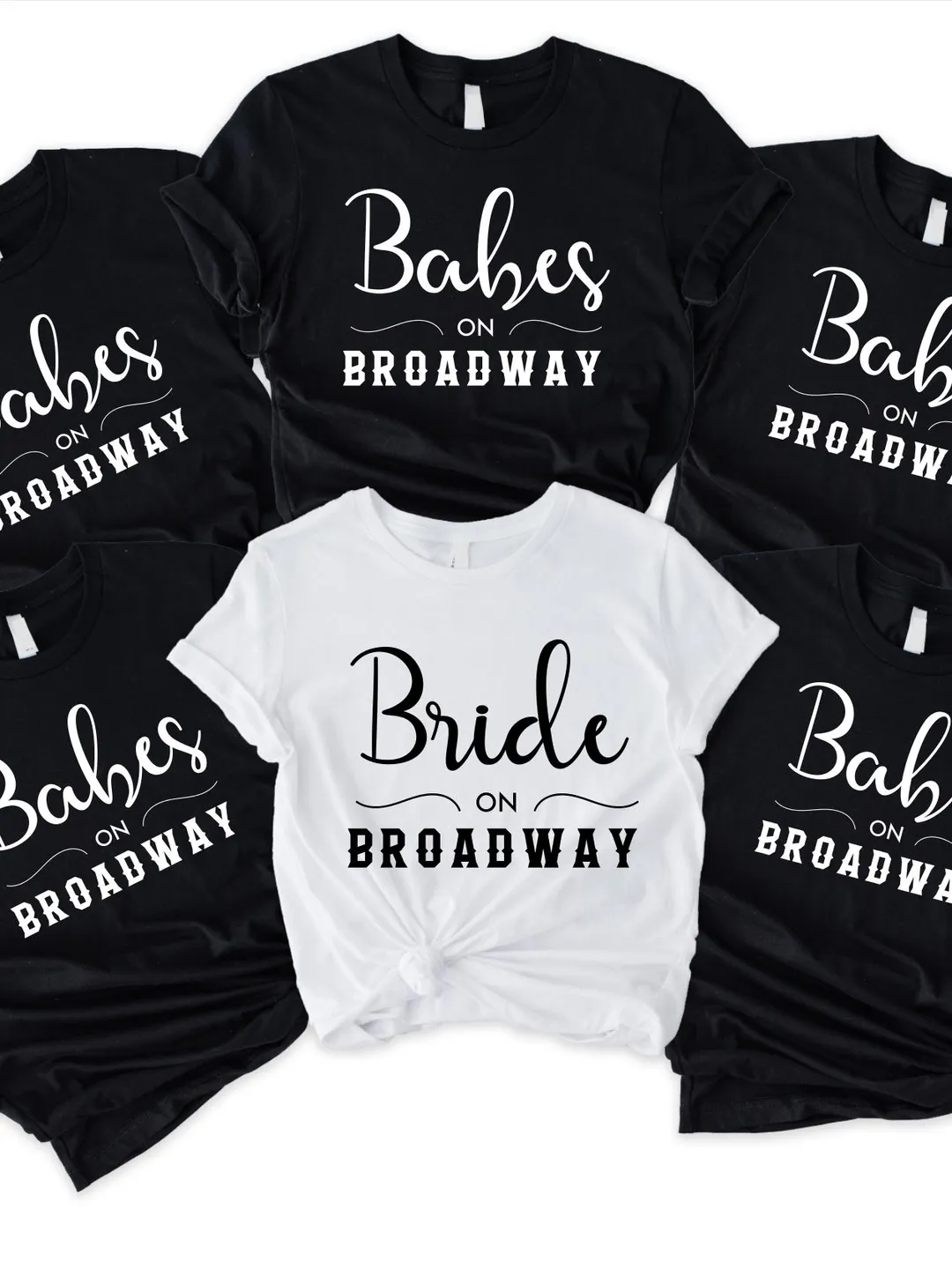 Broadway Bachelorette Shirts: Babes & Bride Themed Favors