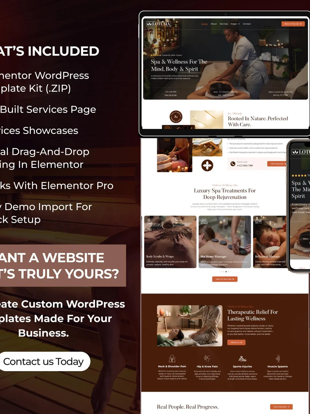 Luxury Spa and Wellness WordPress Elementor Template Kit | Skincare ...