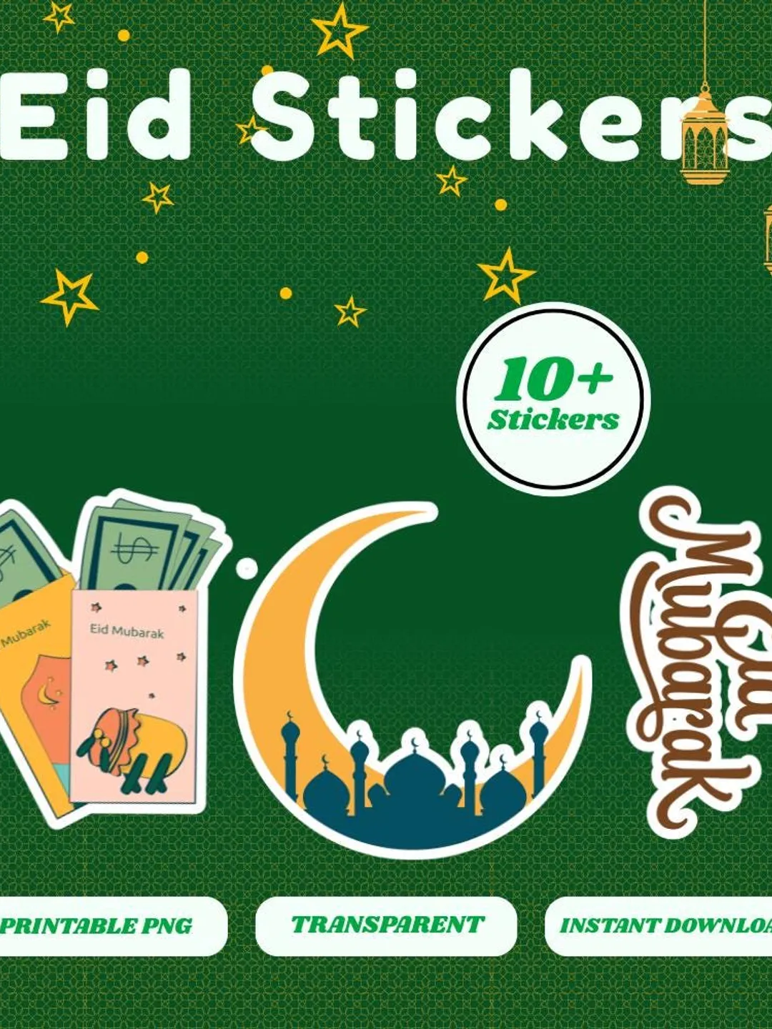 Eid Stickers Set | Festive Decorations for Eid Celebrations