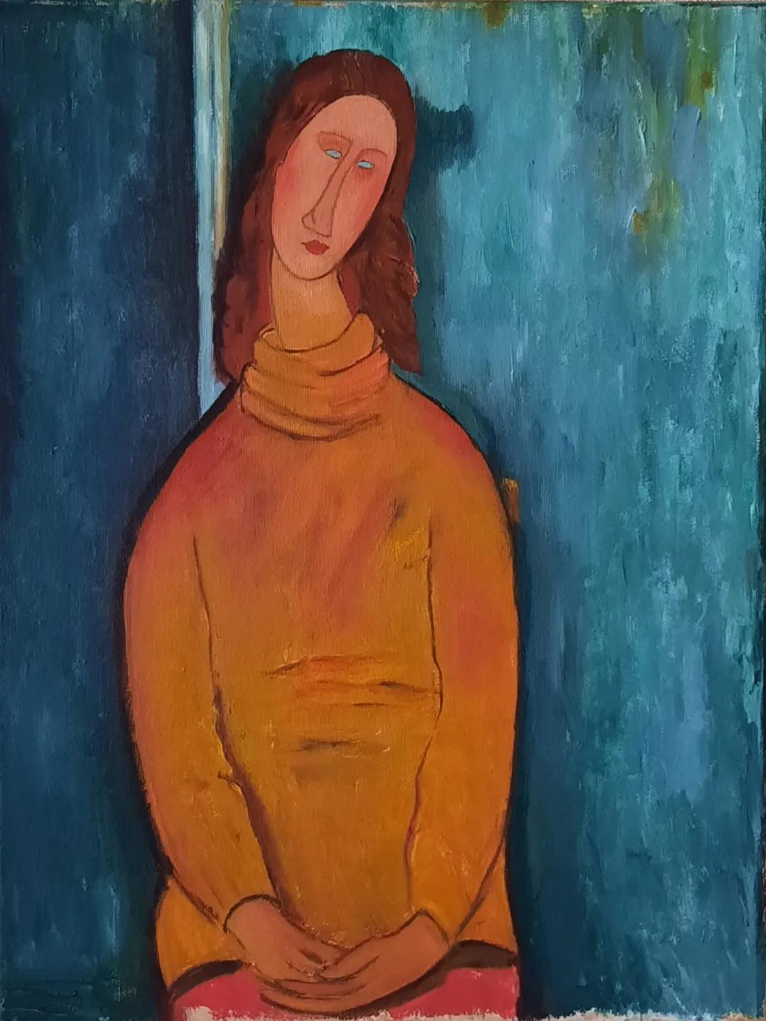 Woman portrait Modigliani Art Amedeo Modigliani painting Vintage