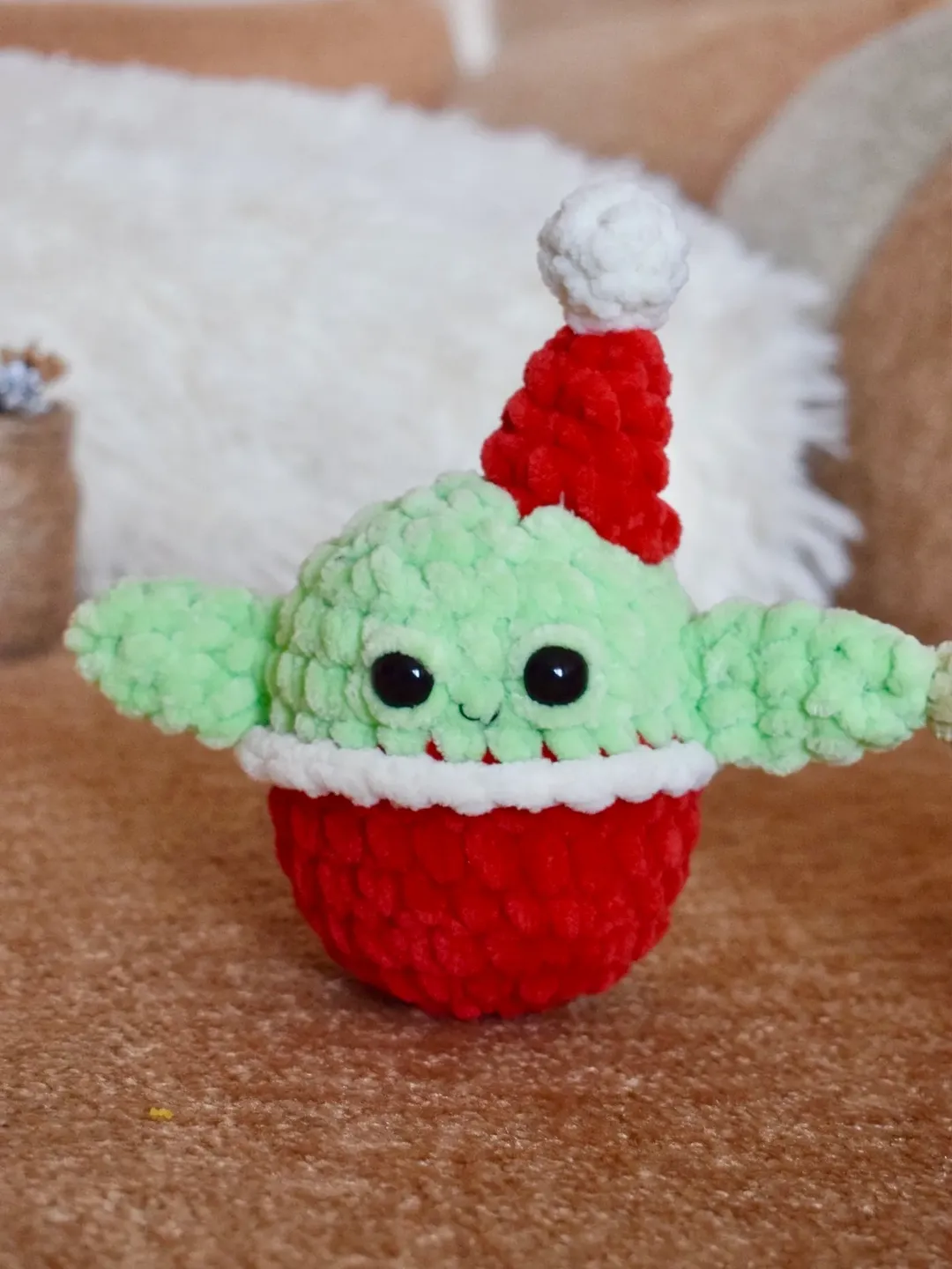 Crochet baby Yoda Christmas pattern Amigurumi Xmas ornament Crochet small plushies pattern Crochet Christmas decorations pattern
