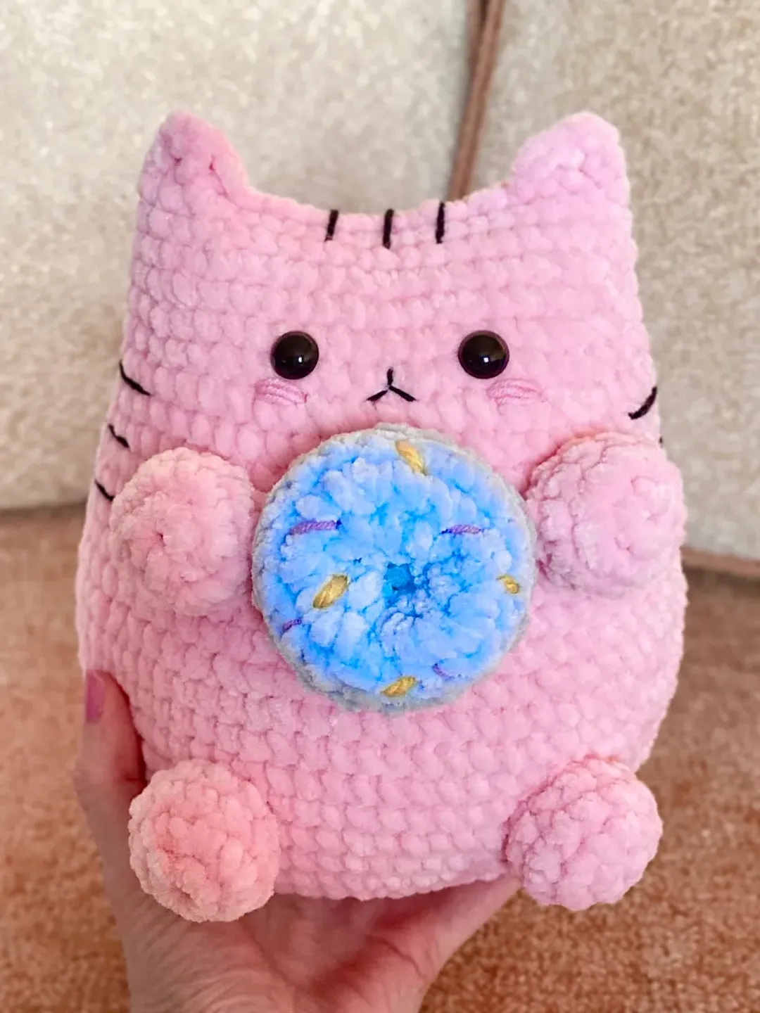 Crochet cat pattern Amigurumi plush kitty pattern Amigurumi plushies pattern Fat cat pattern Baby toy pattern Cute Kawaii animals pattern