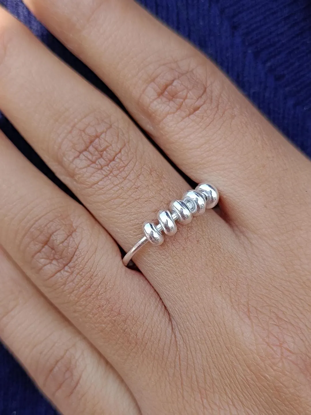Handmade Black Onyx Sterling Silver Ring – Wide Band Boho Statement
