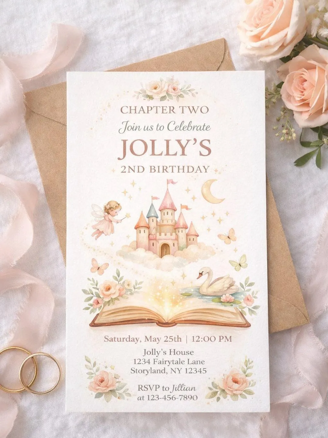 Chapter Two Birthday Invitation ,Storybook and Fairytale 2nd Birthday ...