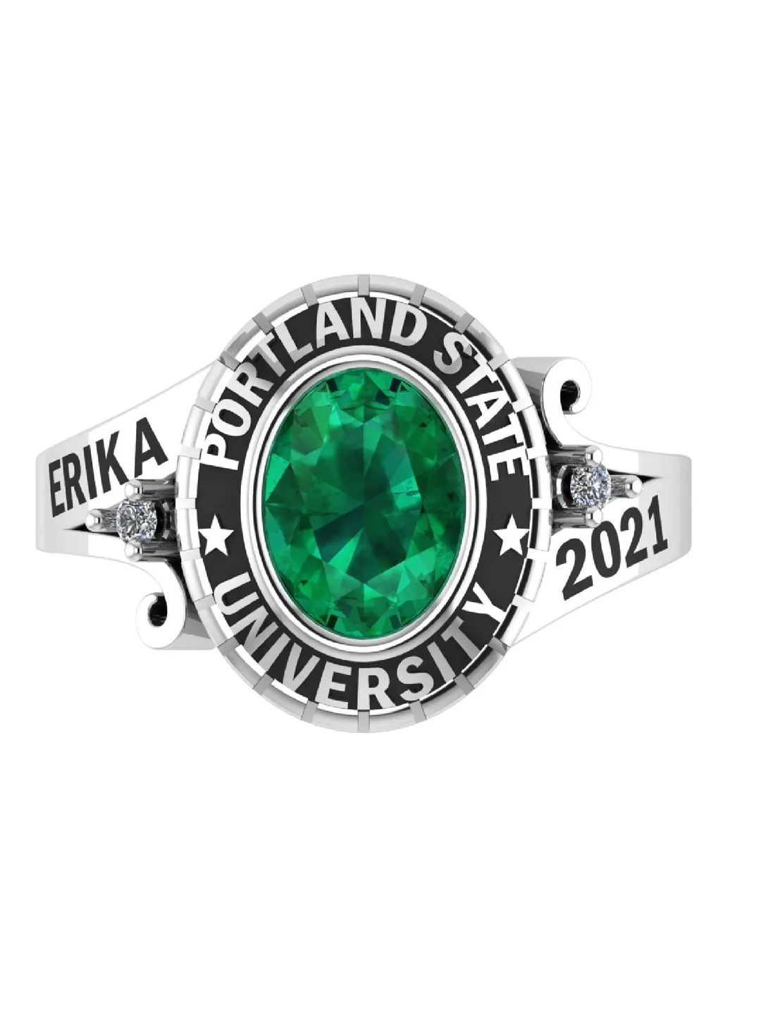 2025 High School Class Ring – 925 Sterling Silver CZ Birthstone ...