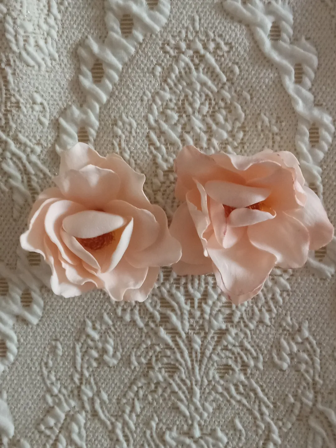 2 brooches on a pin, soft pink flowers, handmade/women's accessories, flower brooch/gifts for her/mother Day gift/grandma