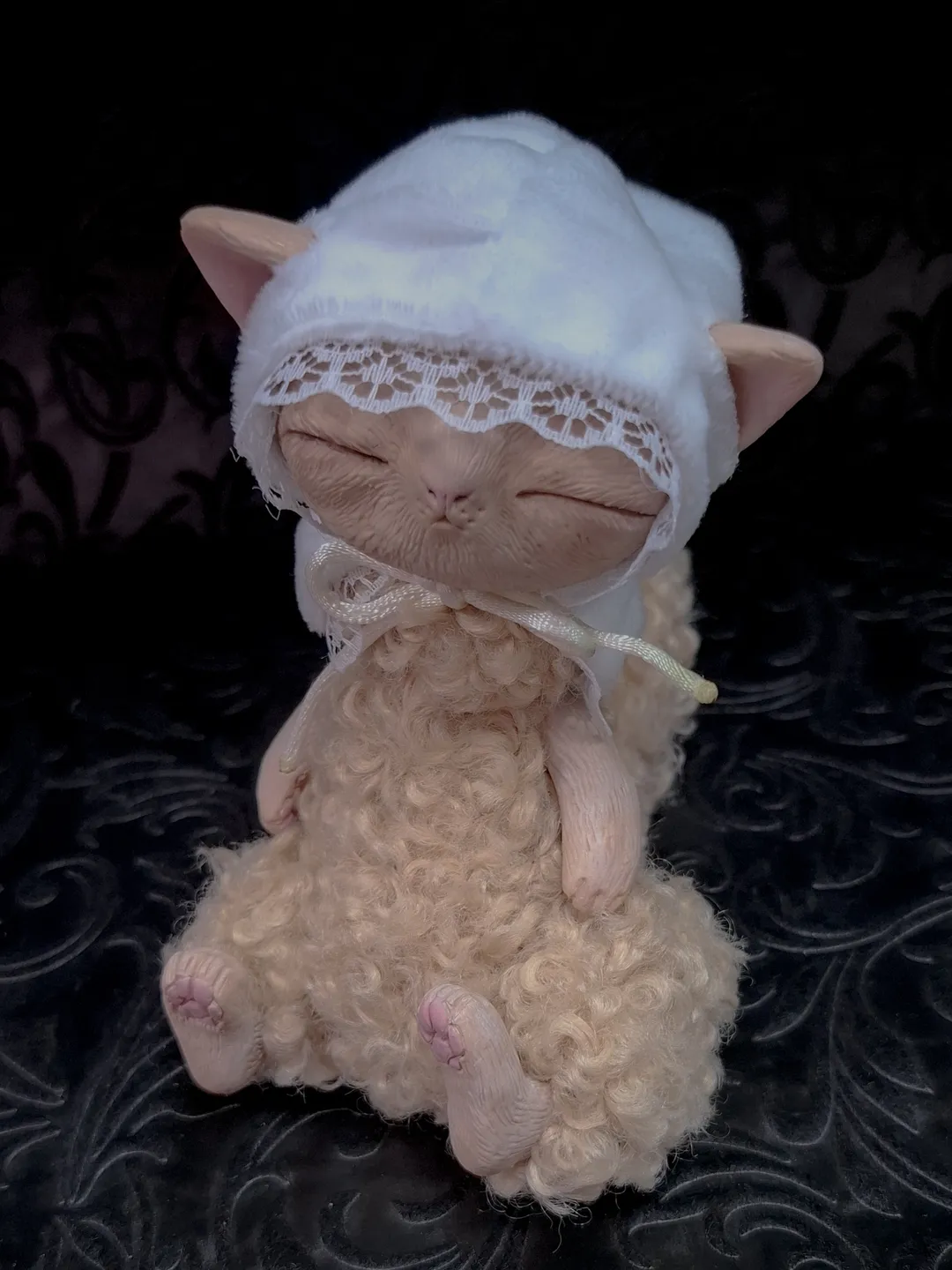 Kitty half plush doll