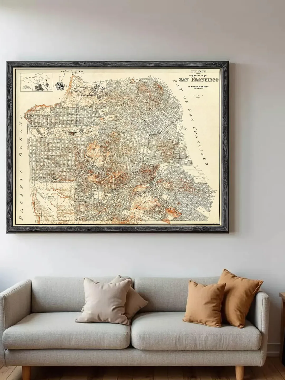 1929 Vintage San Francisco Map | Historical Wall Art Print