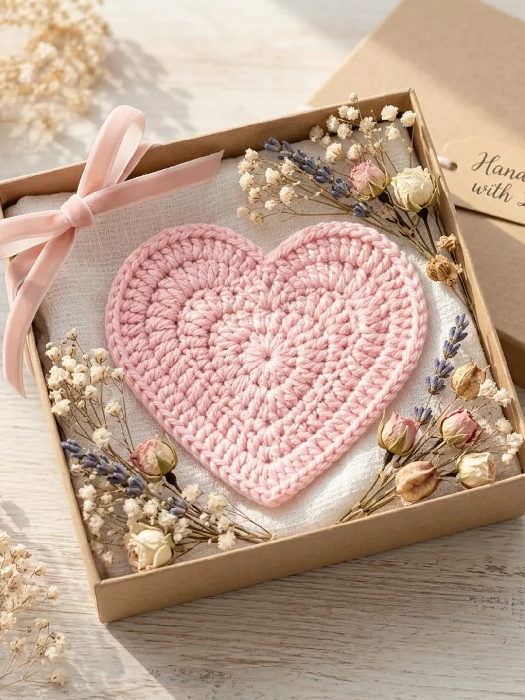 Heart Coaster Crochet Pattern PDF, Easy Spiral Mug Rug Tutorial