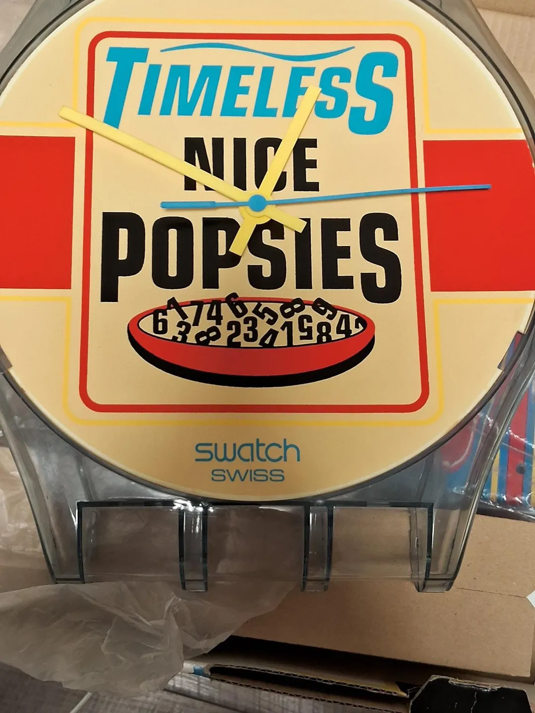 vintage wall clock maxi swatch 