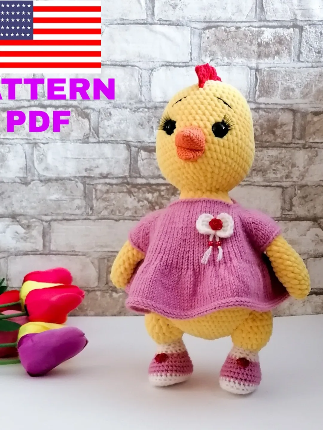 crocheted chicken in a dress. PDF