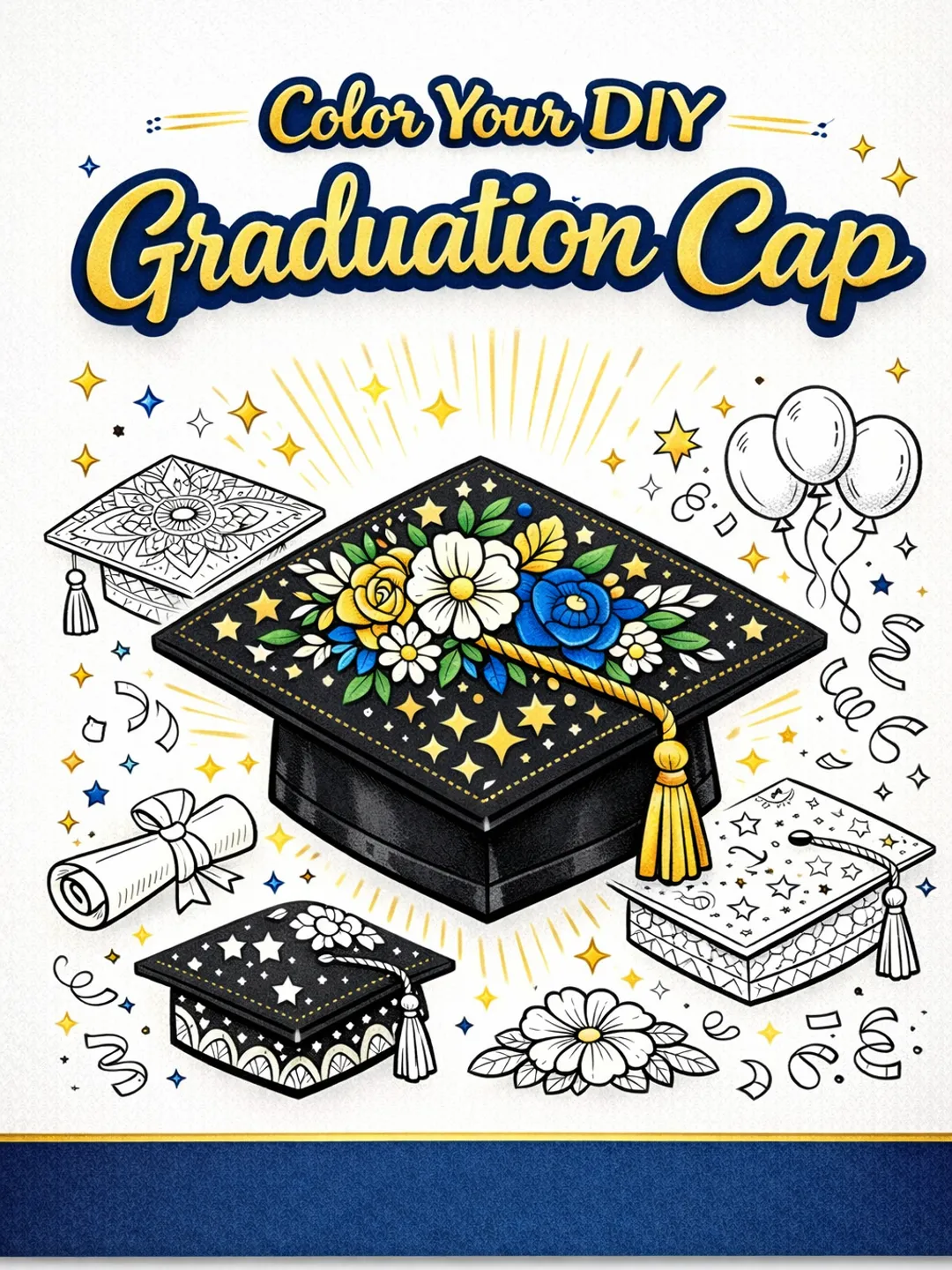 Graduation Cap Color Paper Color Your DIY Graduation Cap