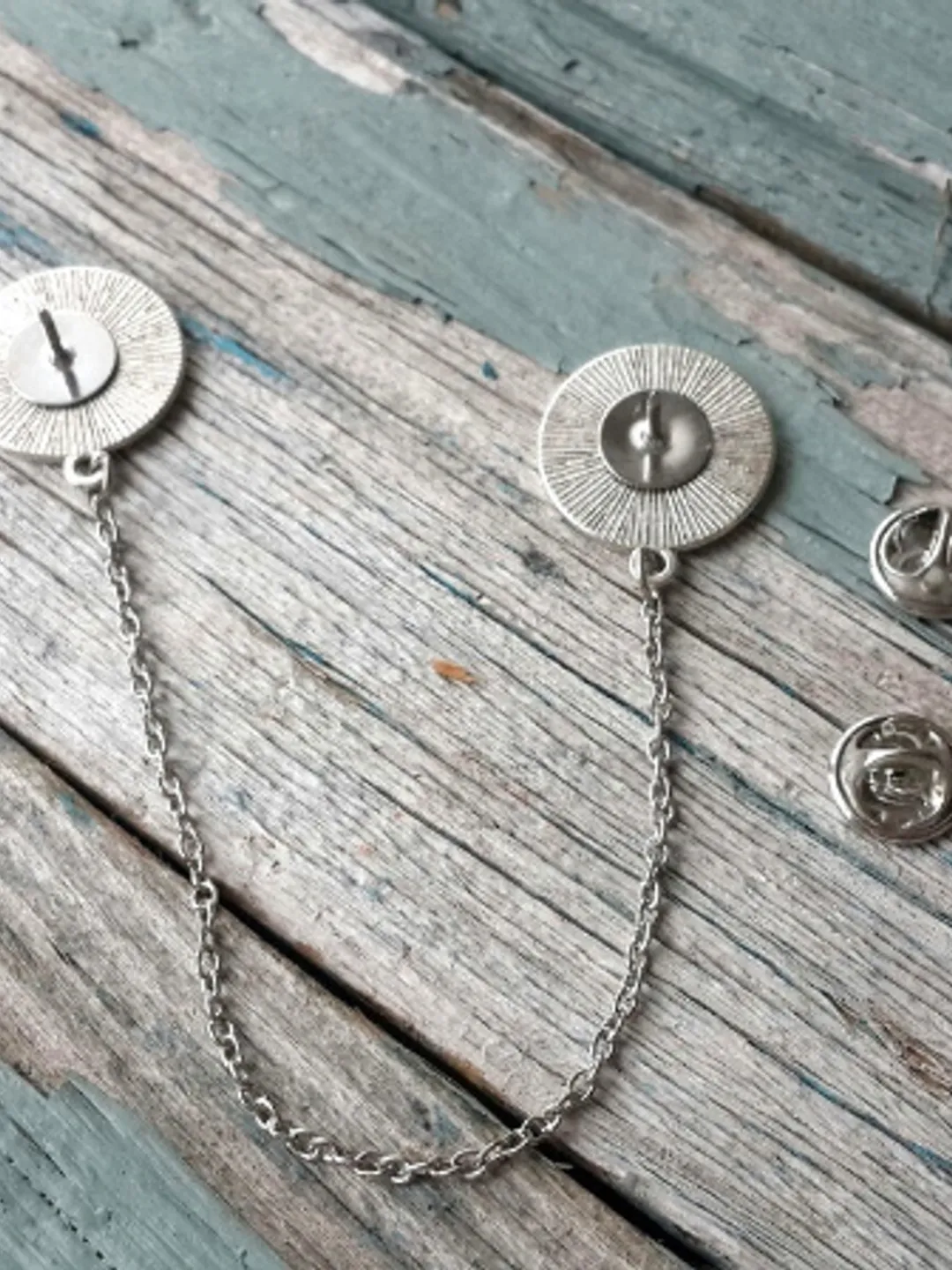 Van Gogh Brooch, Starry Night Collar Pin with chain