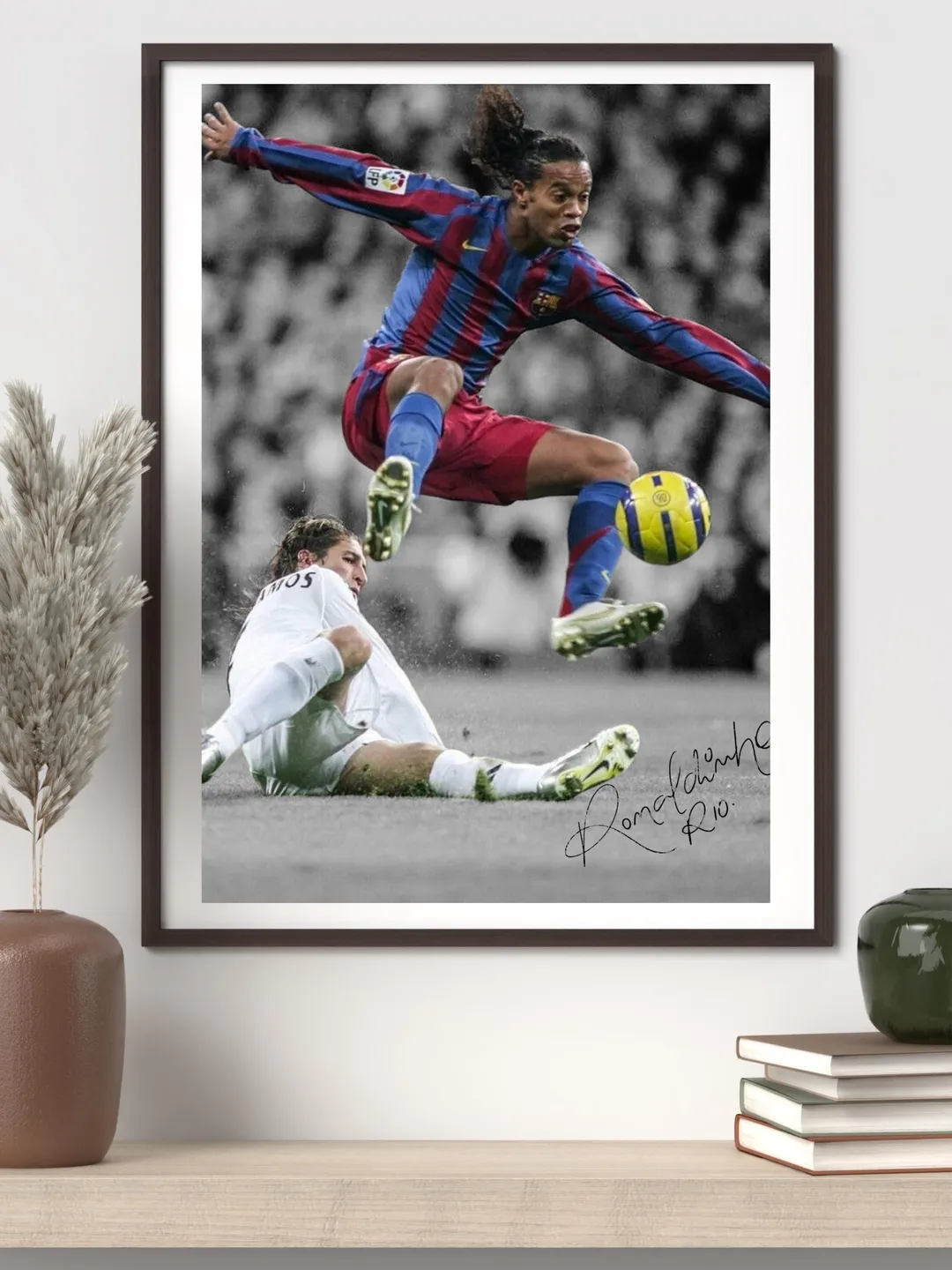 Ronaldinho Soccer Legend Poster | Vintage Brazil Football Art