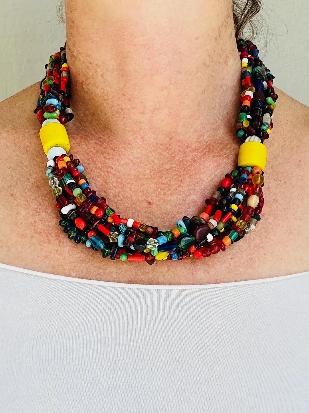 Balochi Multi-Strand Tribal Beaded Necklace. 4292