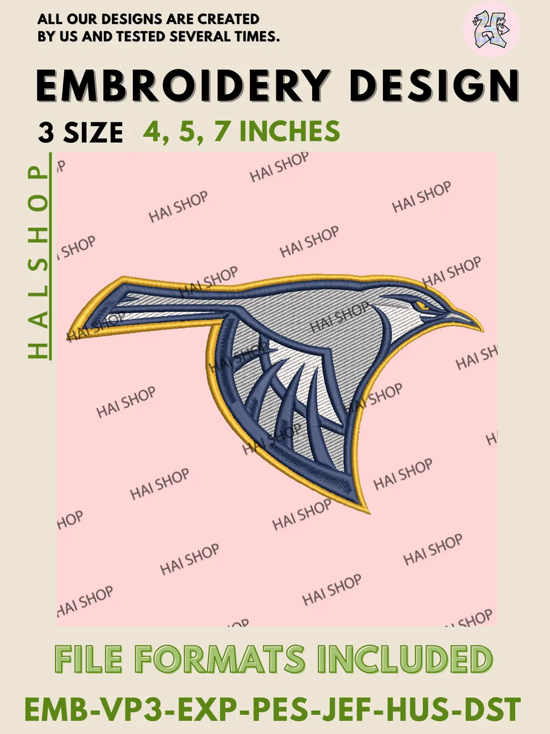 NCAA Chattanooga Mocs Team Mascot Logo Embroidery Design Files, Chattanooga Mocs Machine Embroidery, NCAA Teams, Game Day, 3 Sizes, Digital Download