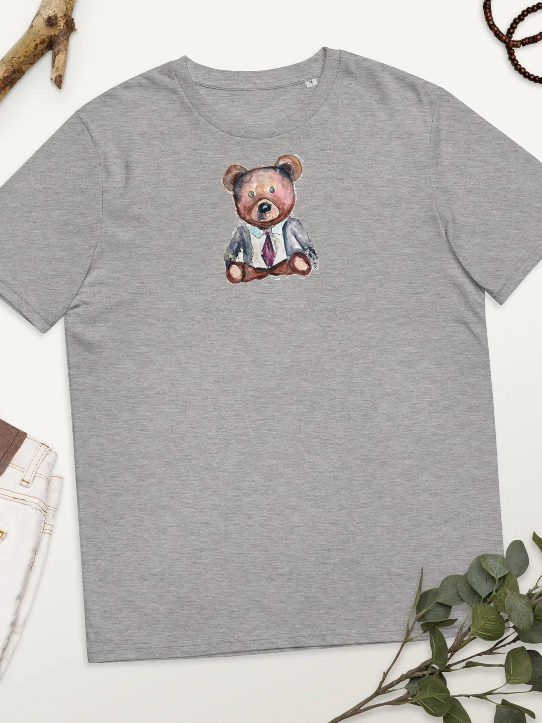 Teddy bear Unisex organic cotton unique design t-shirt