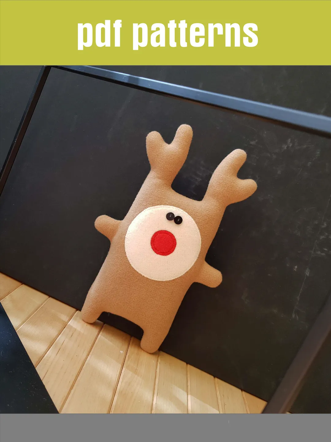 Christmas Deer sewing pattern PDF stuffed animal diy
