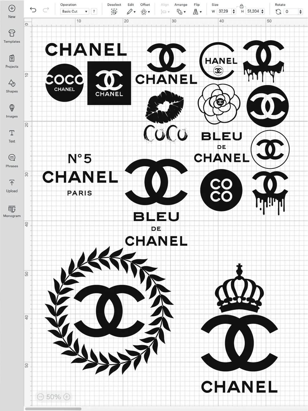 💎 Chanel Logo SVG PNG Clipart Designer Cricut