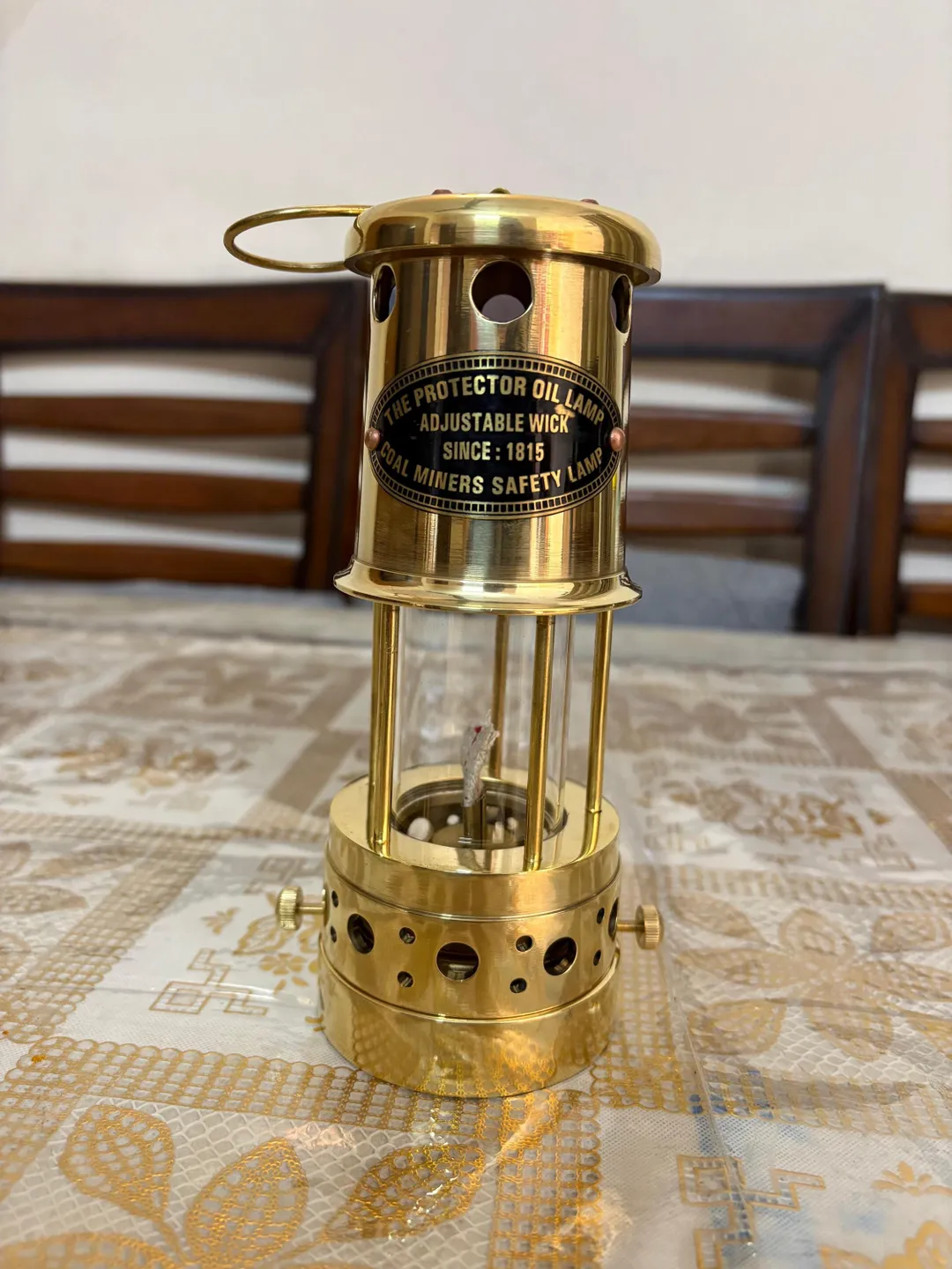 Nautical Brass Anchor Lantern | Handmade Maritime hanging light