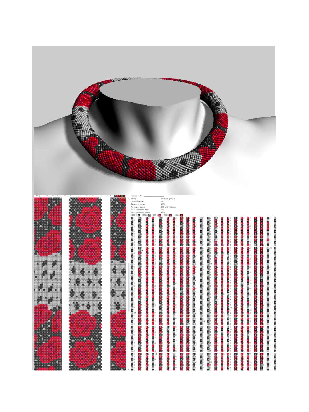 PDF Bead Crochet Pattern , Pattern for Necklace and Bracelet bead crochet